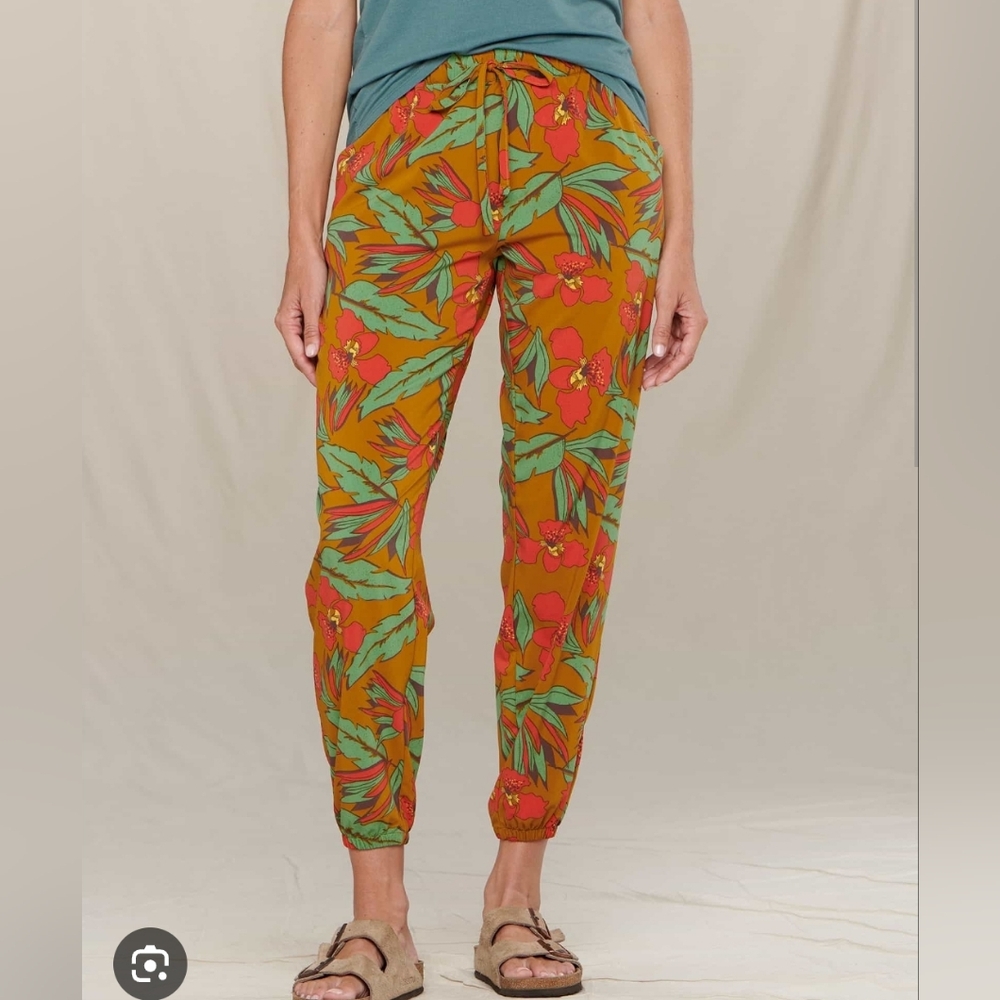 Toad & Co Sunkissed Jogger - Kelp Aloha Print Pants